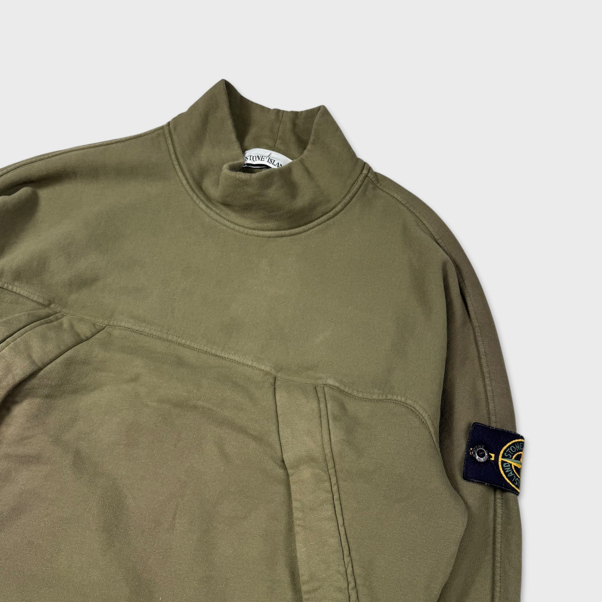 Stone Island Olive Green Smock Sweatshirt M