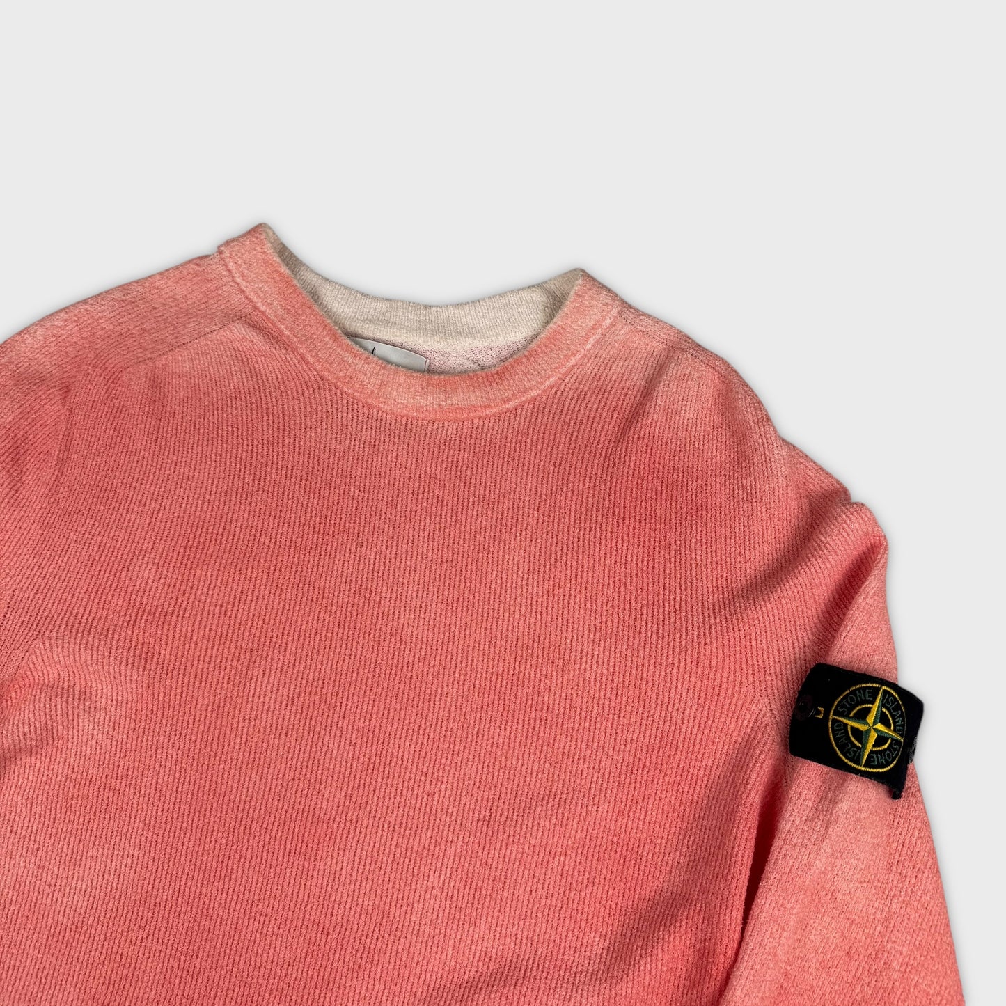 Stone Island Salmon Hand Sprayed Knit L