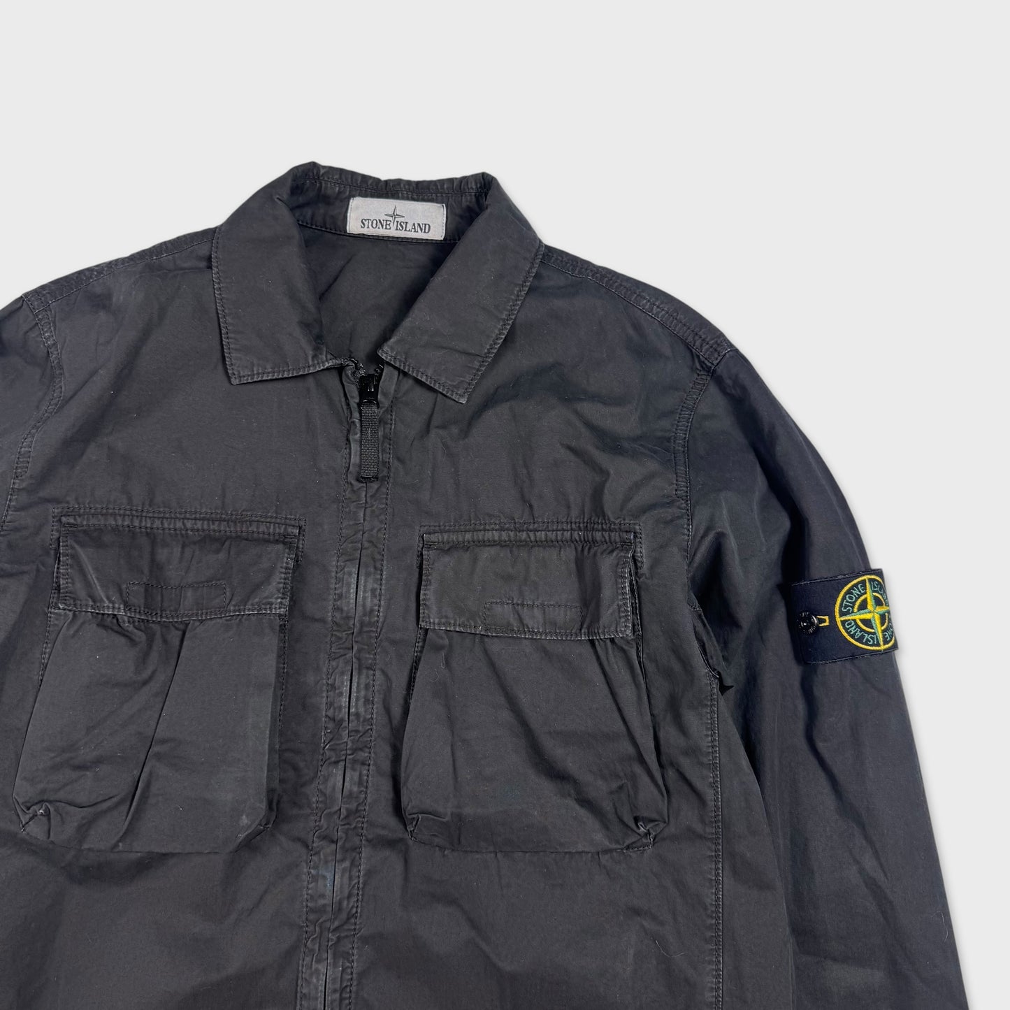 Stone Island Black Cotton Overshirt M