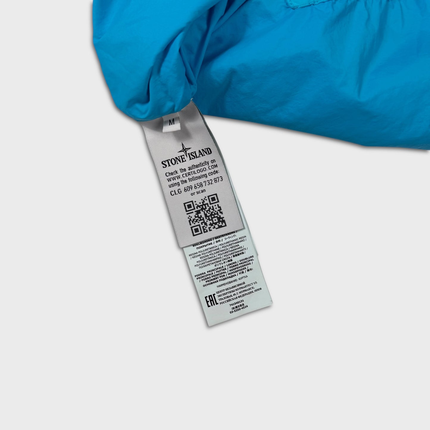 Stone Island Sky Blue Skin Touch Nylon-TC Jacket M