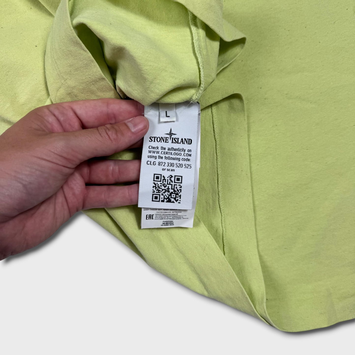 Stone Island Lime Yellow T-Shirt L