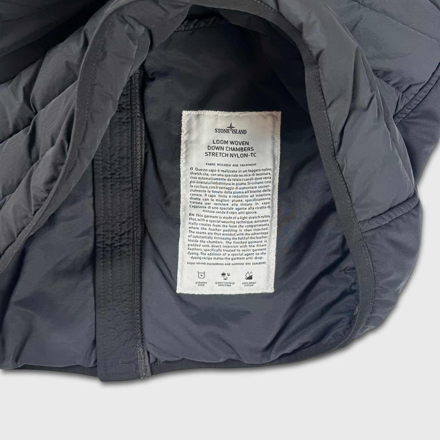 Stone Island Loom Woven Down Chambers Hooded Jacket M