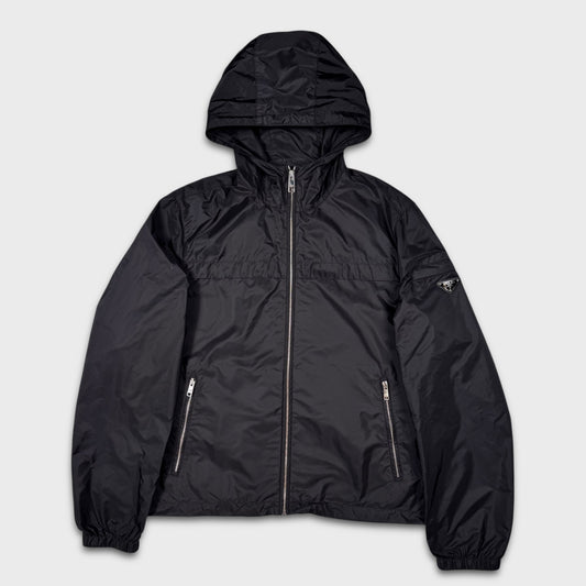 Prada Black Nylon Windbreaker Jacket L