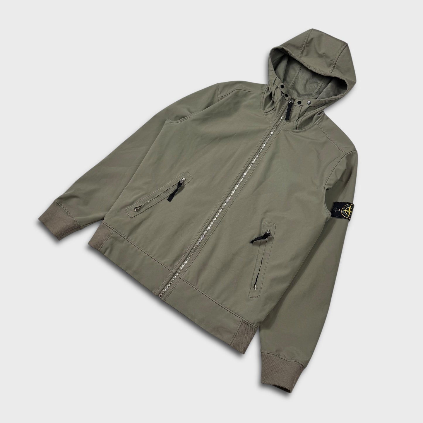 Stone Island Olive Light Soft Shell-R Jacket XL