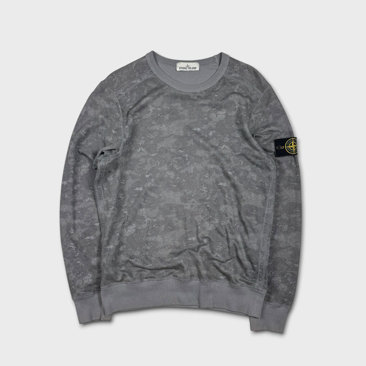 Stone Island Grey Camo Crewneck M