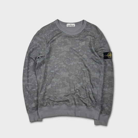 Stone Island Grey Camo Crewneck M