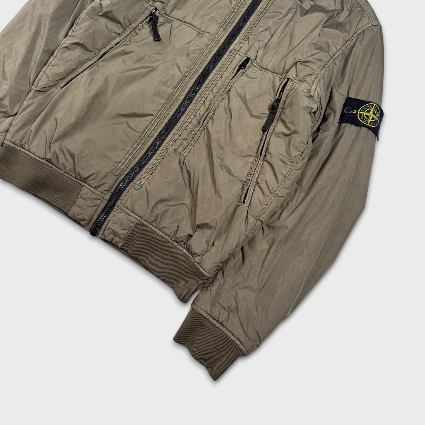 Stone Island Olive Crinkle Reps NY Jacket S