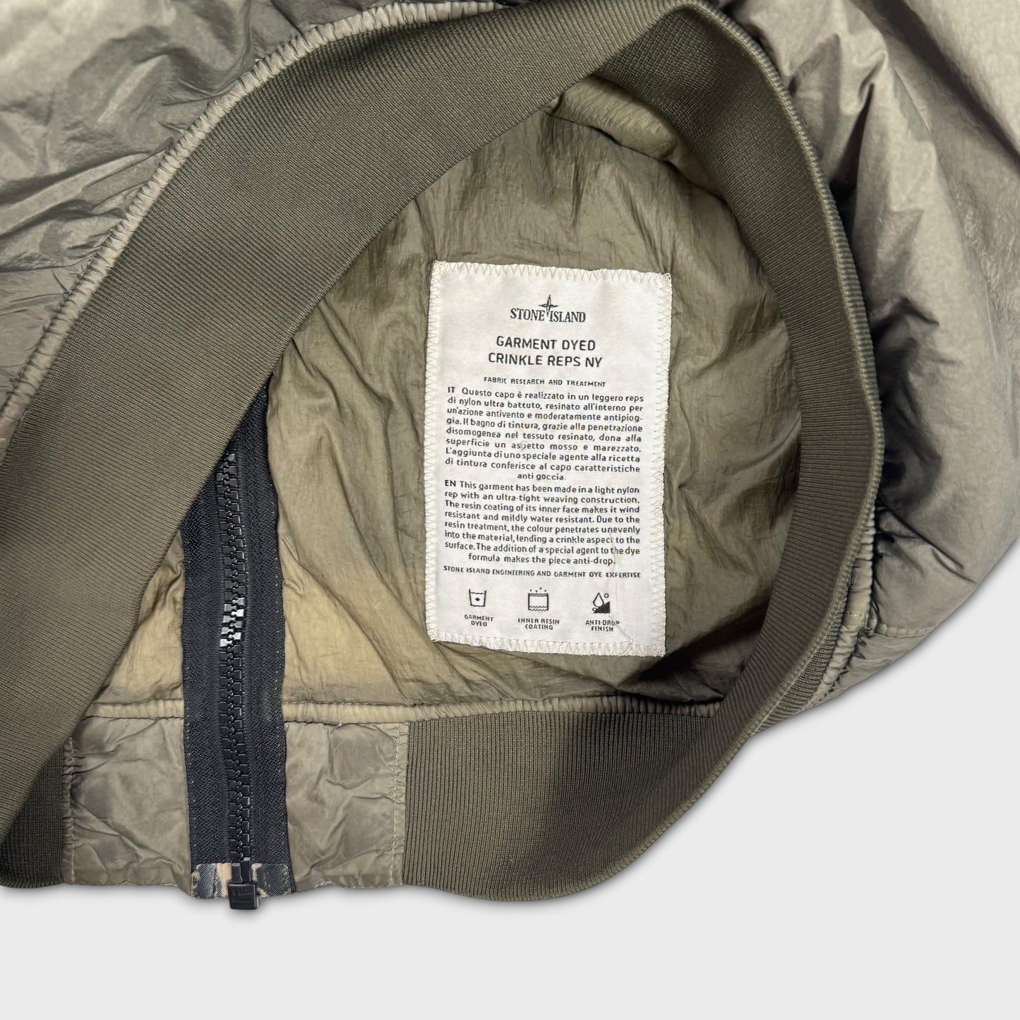 Stone Island Garment Dyed Crinkle Reps Jacket S
