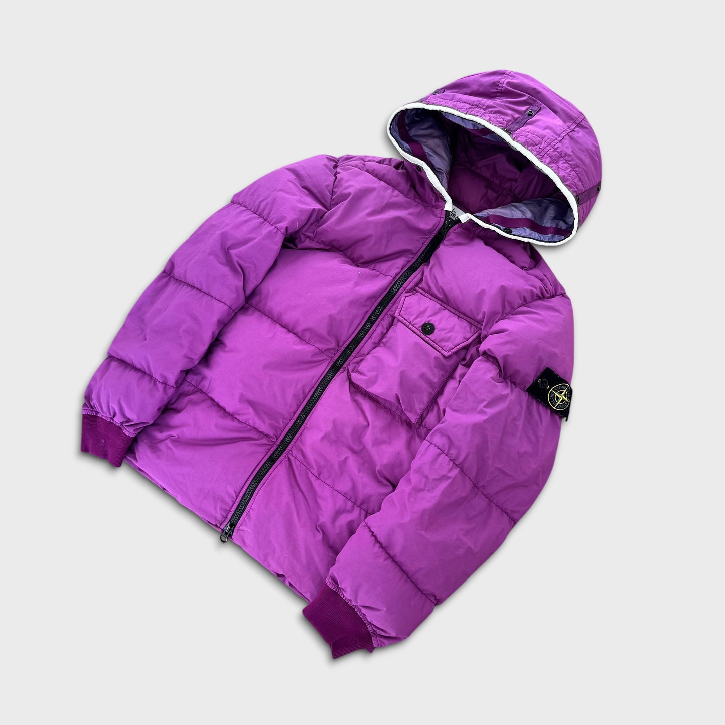 Stone Island Magenta Purple Naslan Light Watro Down-TC Jacket M