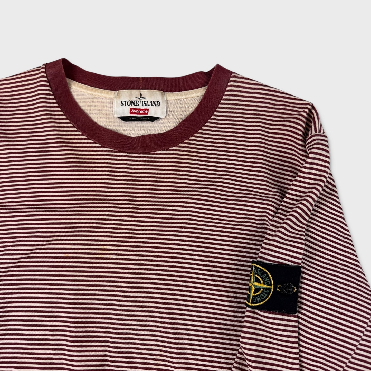Stone Island x Supreme Striped Longsleeve L