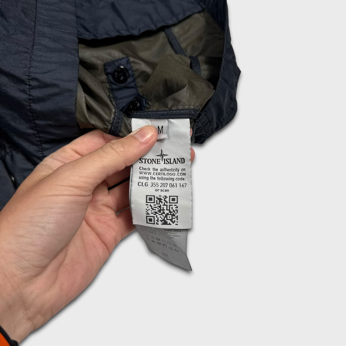 Stone Island Navy Membrana 3L TC Jacket M