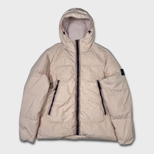 Stone Island Peach Garment Dyed Crinkle Reps NY Down Jacket XXL