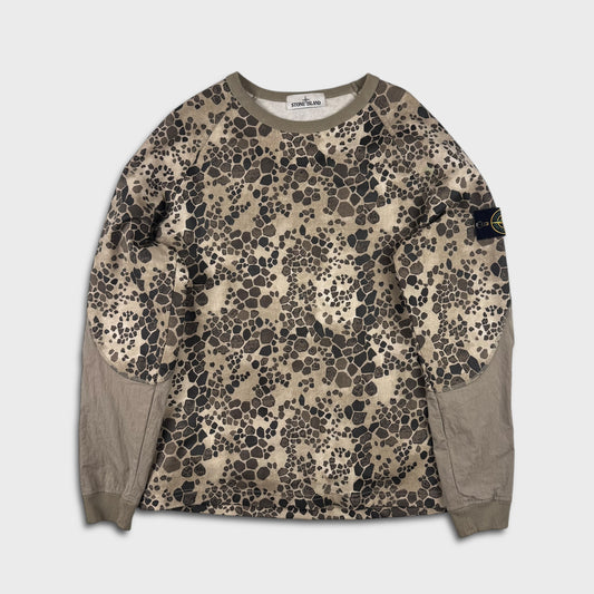 Stone Island Alligator Camouflage Crewneck L