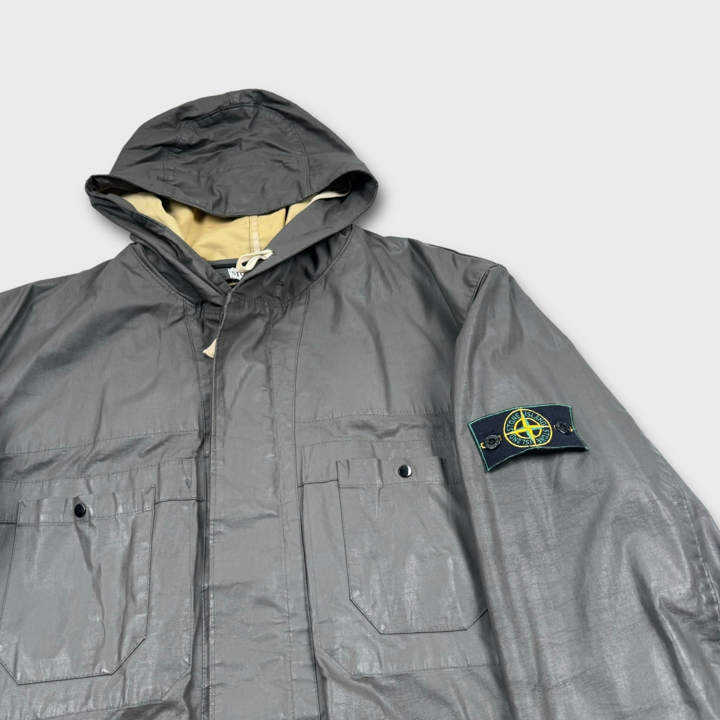 Stone Island AW1999 Laminated Parka Multipocket Jacket XL/XXL