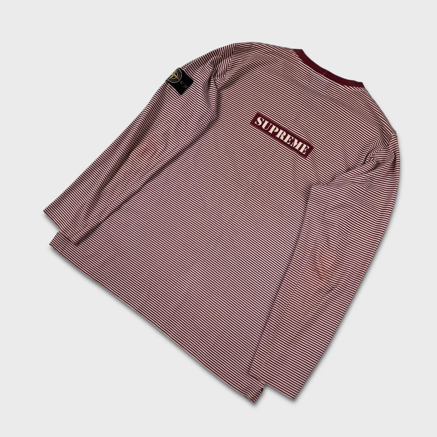 Stone Island x Supreme Striped Longsleeve L