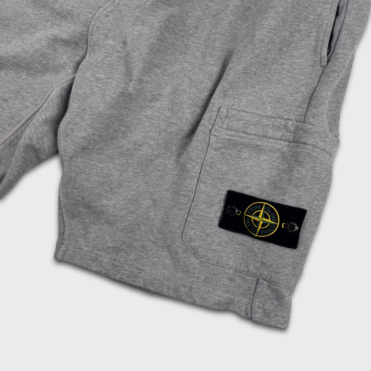 Stone Island Grey Cotton Sweat Shorts XL