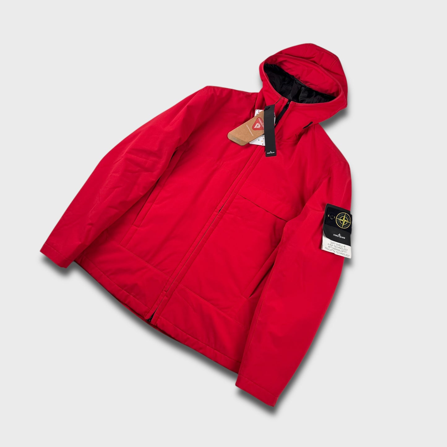 Stone Island Red ‘Soft Shell’ e-Dye Primaloft Jacket BNWT XL