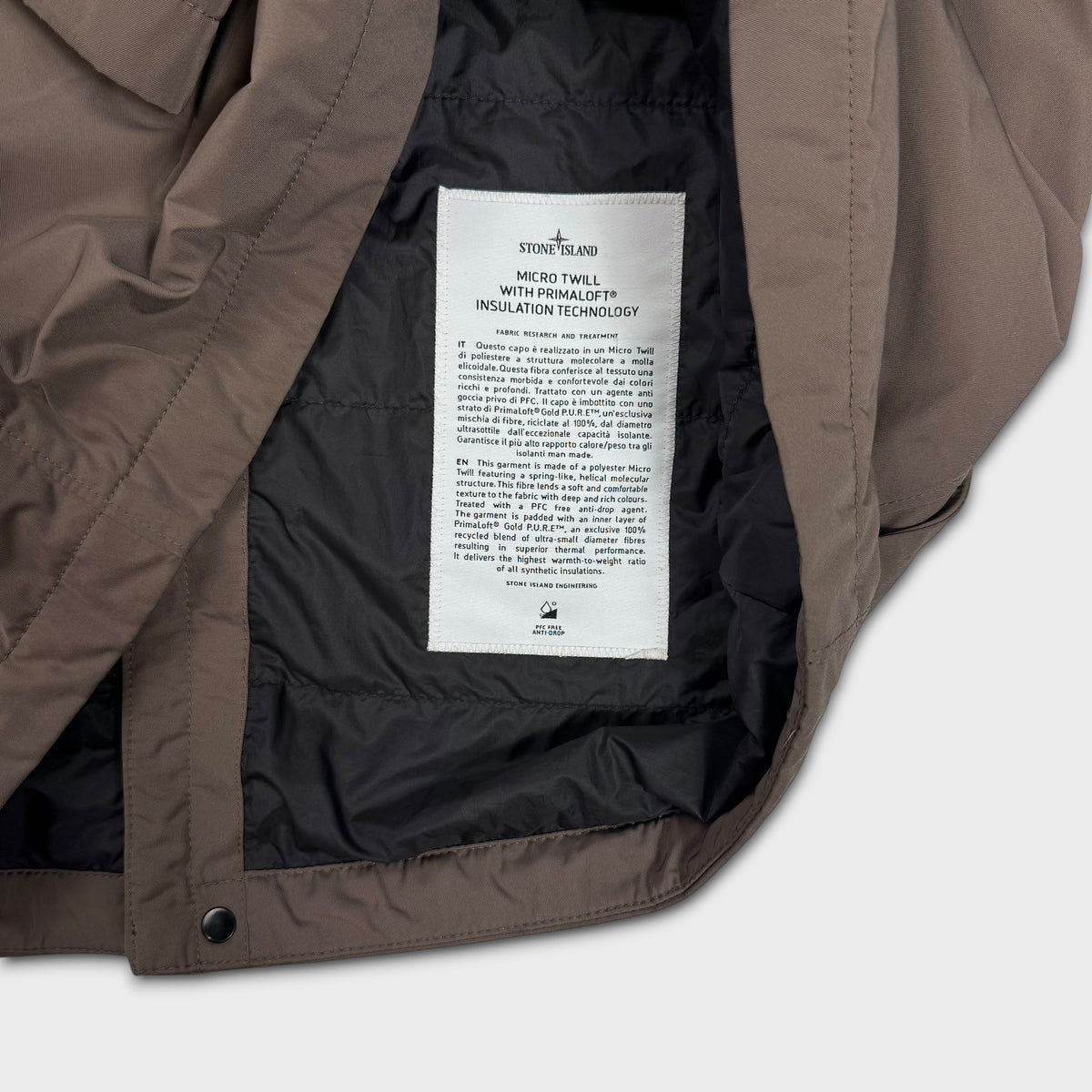 Stone Island Micro Twill Quilted Primaloft Insulation Jacket M