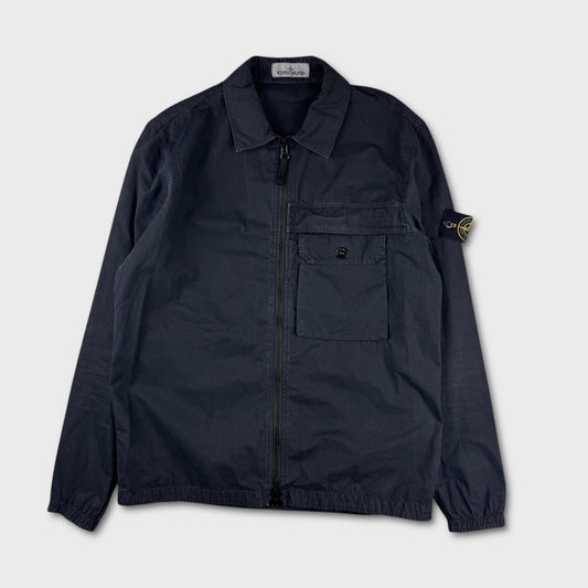 Stone Island Black Full Zip Overshirt L