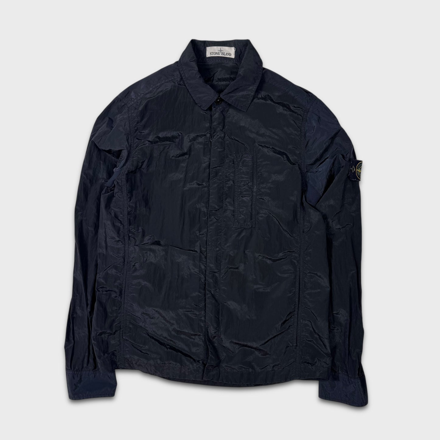 Stone Island Navy Nylon Metal Overshirt M