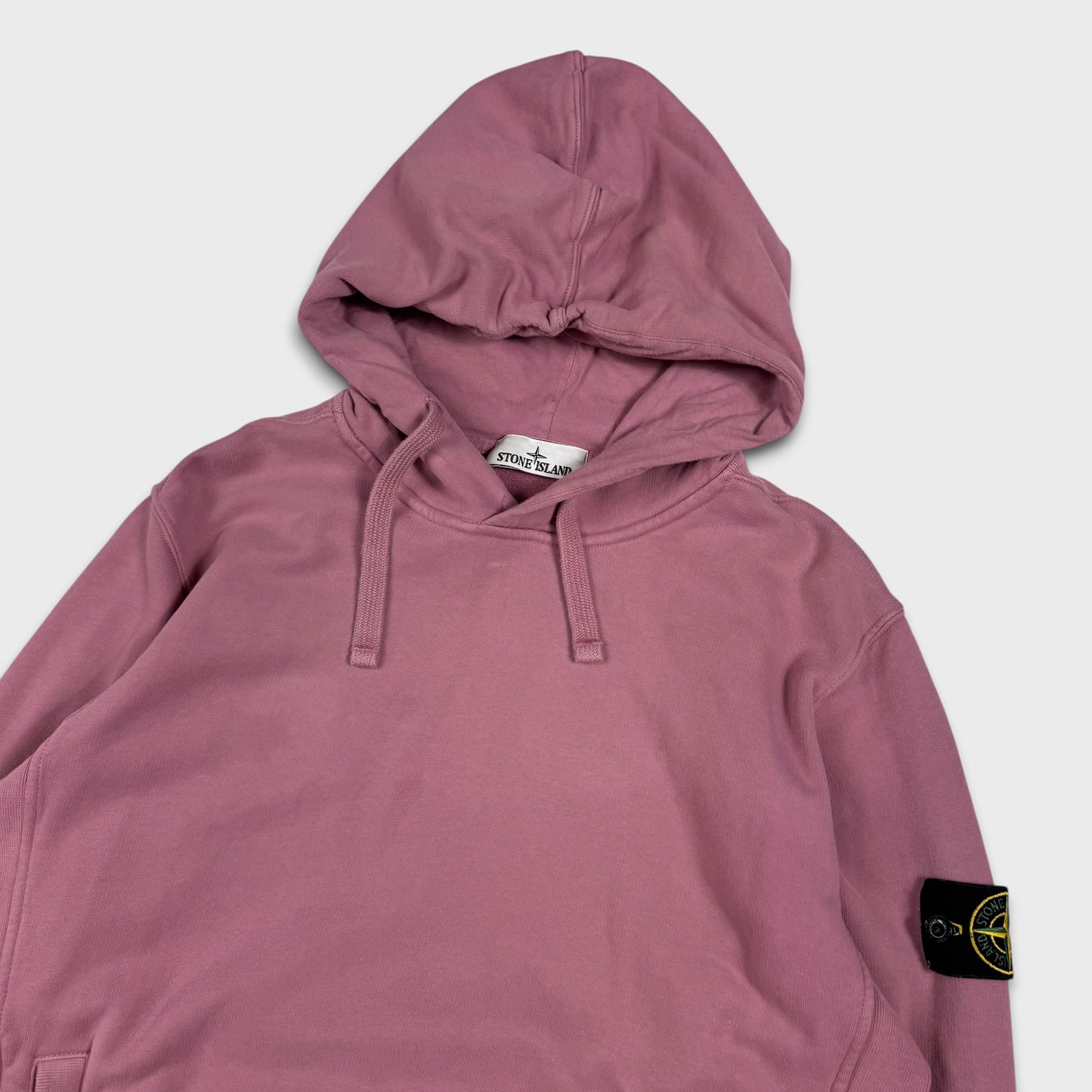 Stone Island Pink Pullover Hoodie L