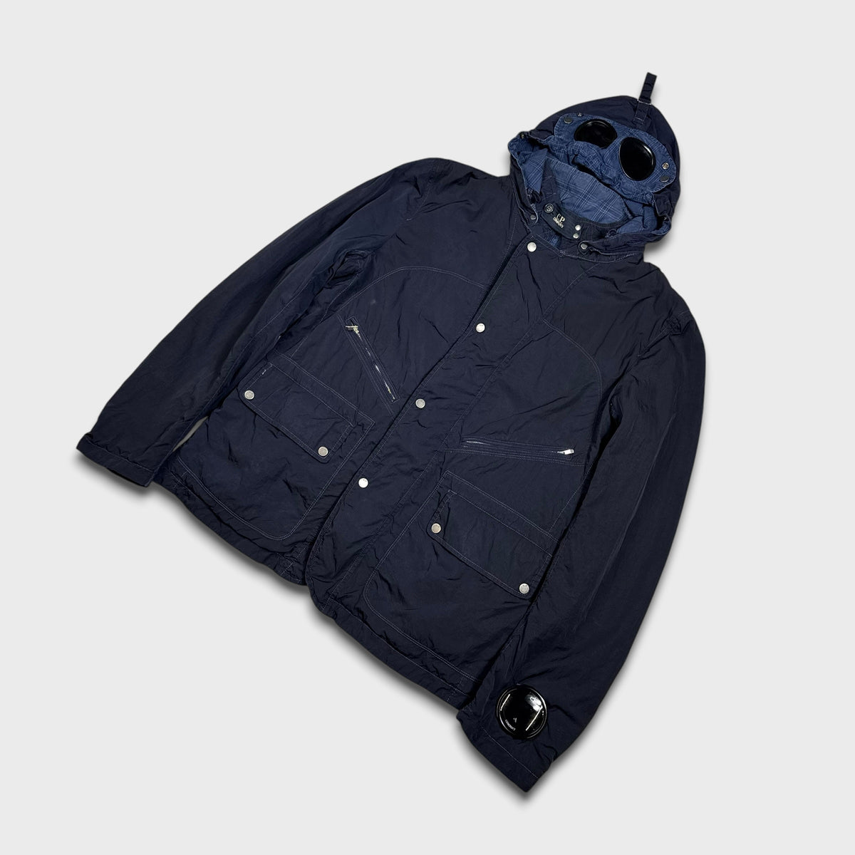 CP Company x Jaeger-Lecoltre Navy Reversible Goggle Jacket XL