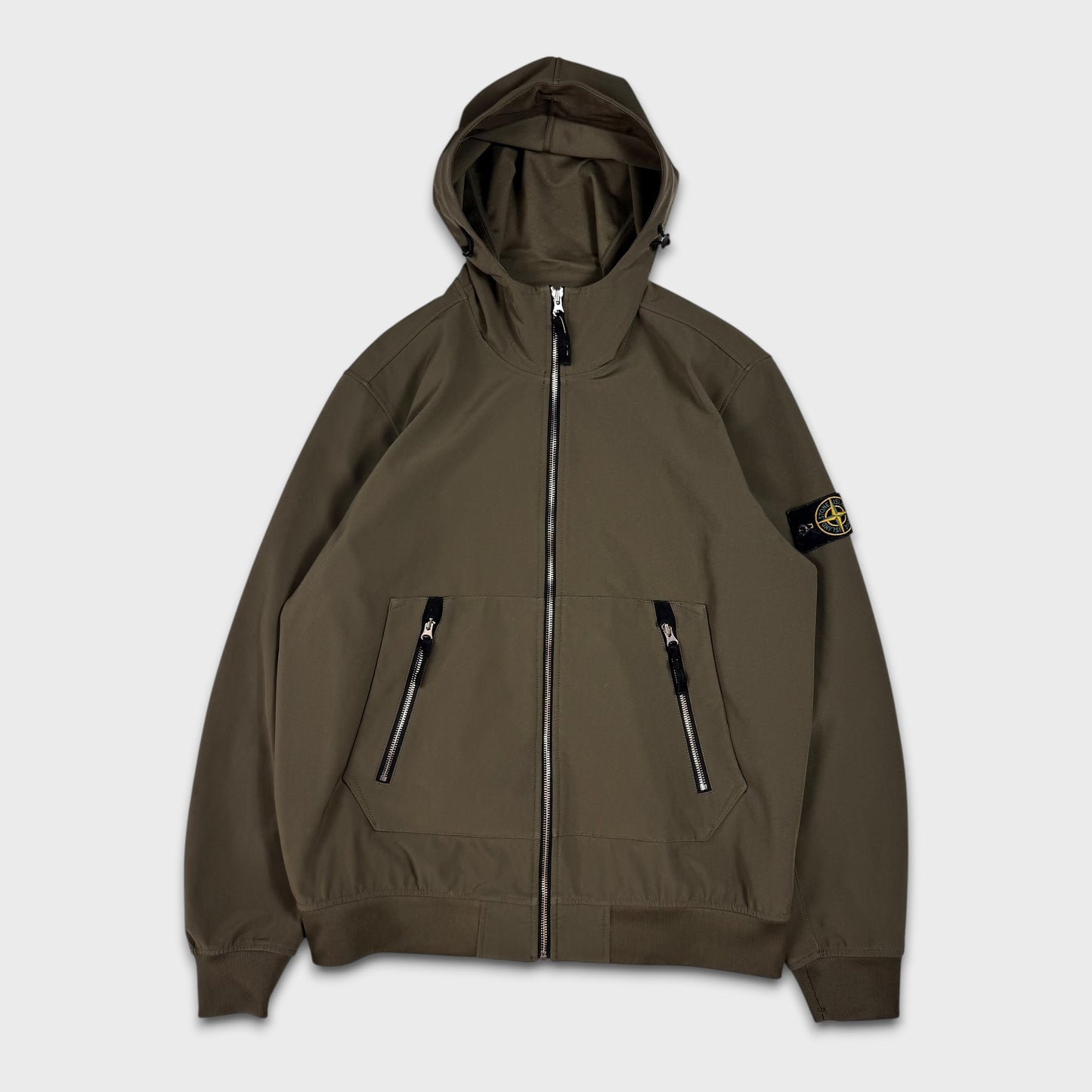 Stone Island Olive Light Soft Shell Jacket XL