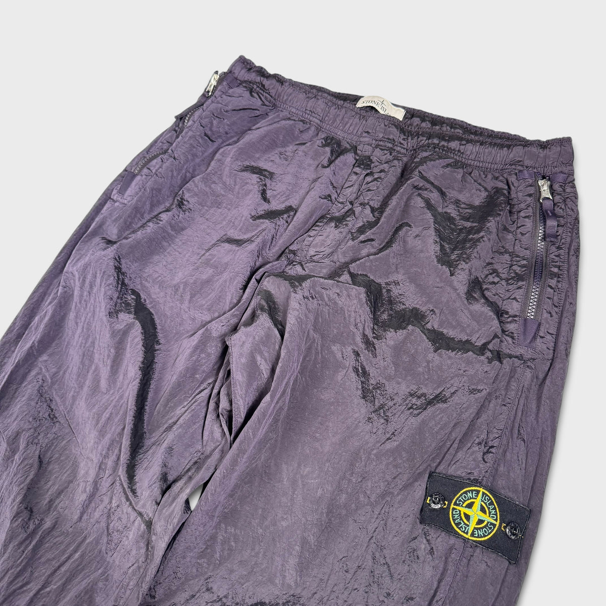 Stone Island Midnight Purple Nylon Metal Cargo Pants W34