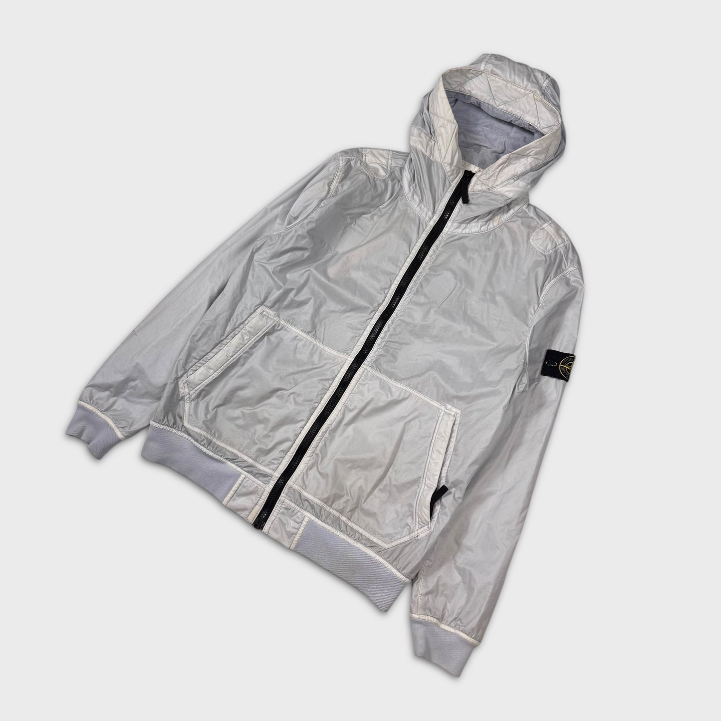 Stone Island Ice White Lamy Velour Jacket XL