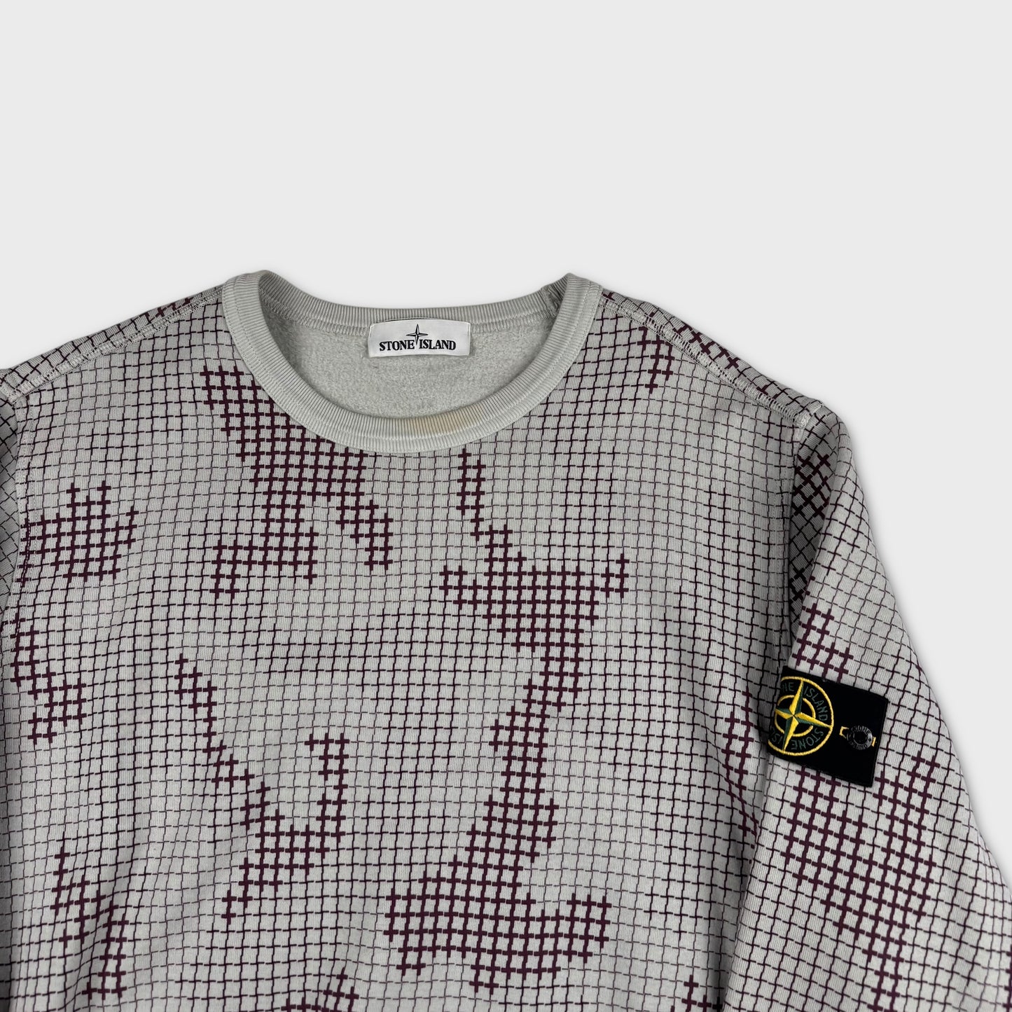 Stone Island Grid Camo Crewneck XL