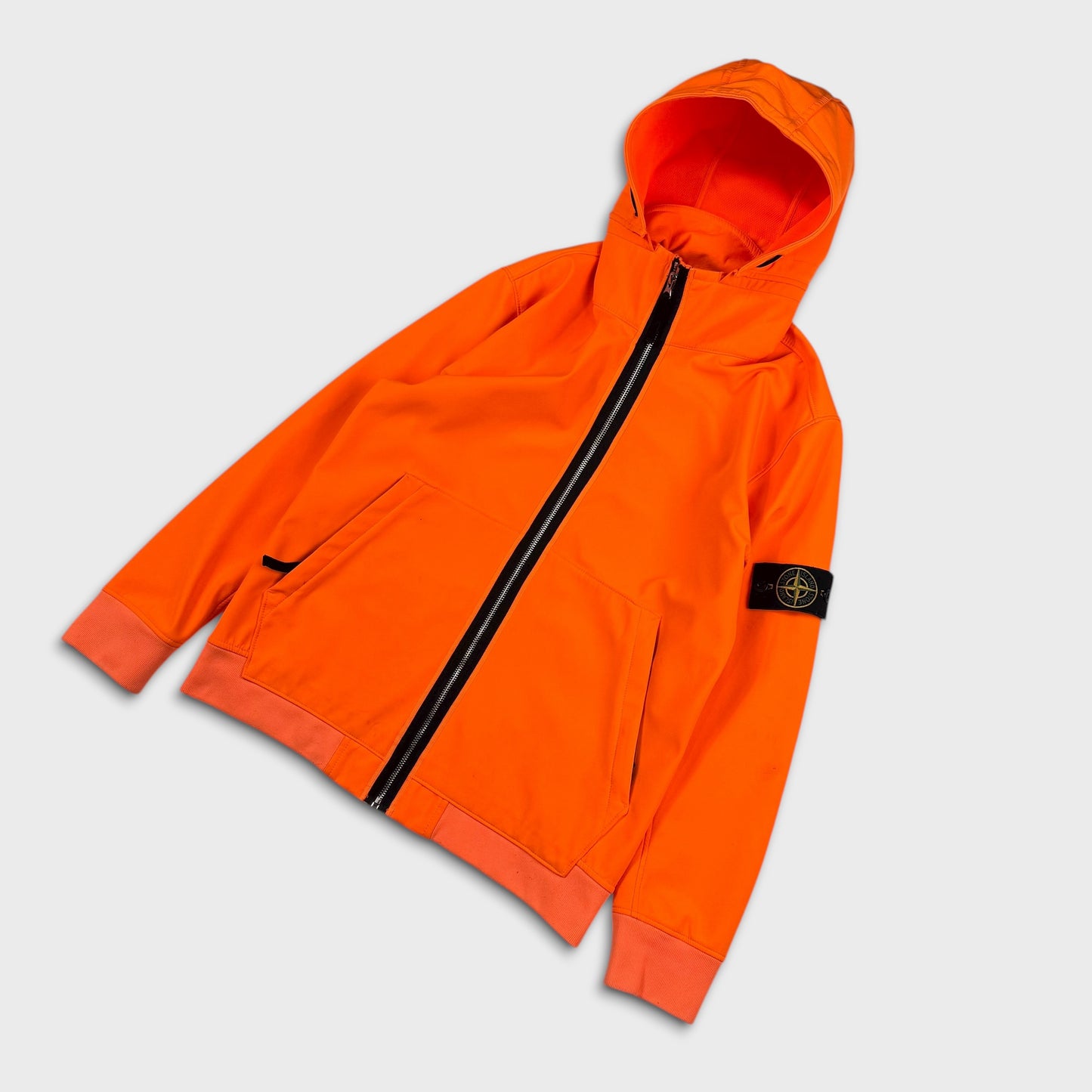 Stone Island Fluro Orange Soft Shell Jacket L