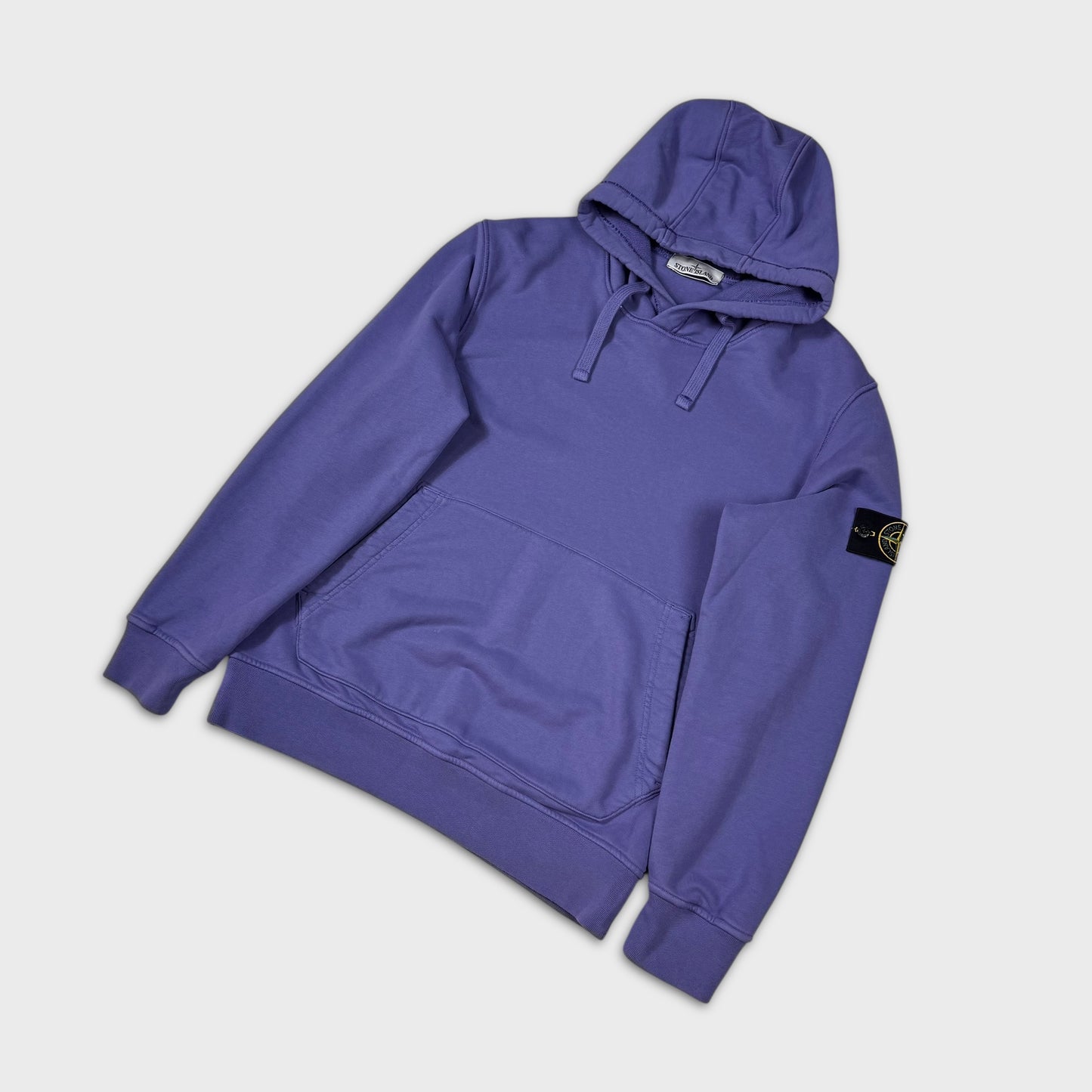Stone Island Blue Pullover Hoodie L