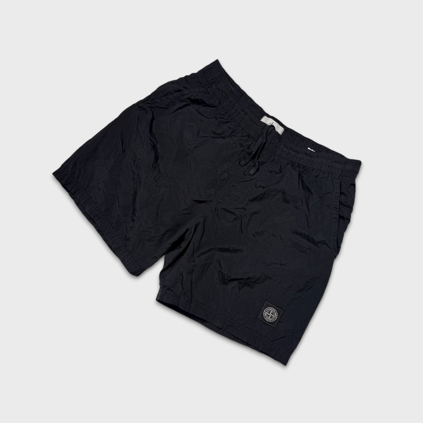 Stone Island Black Nylon Metal Shorts L