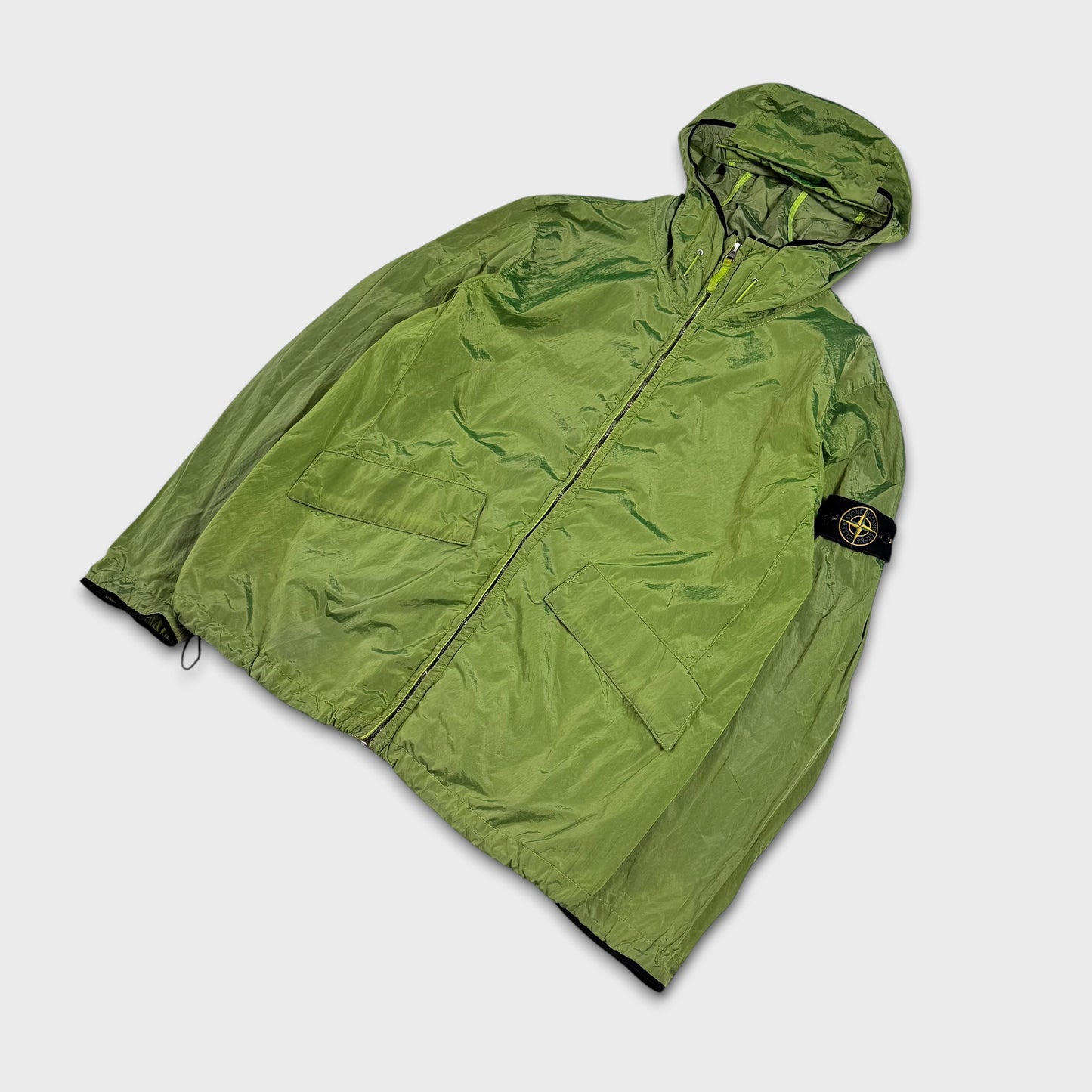 Stone Island Lime Green Nylon Metal Jacket XXL