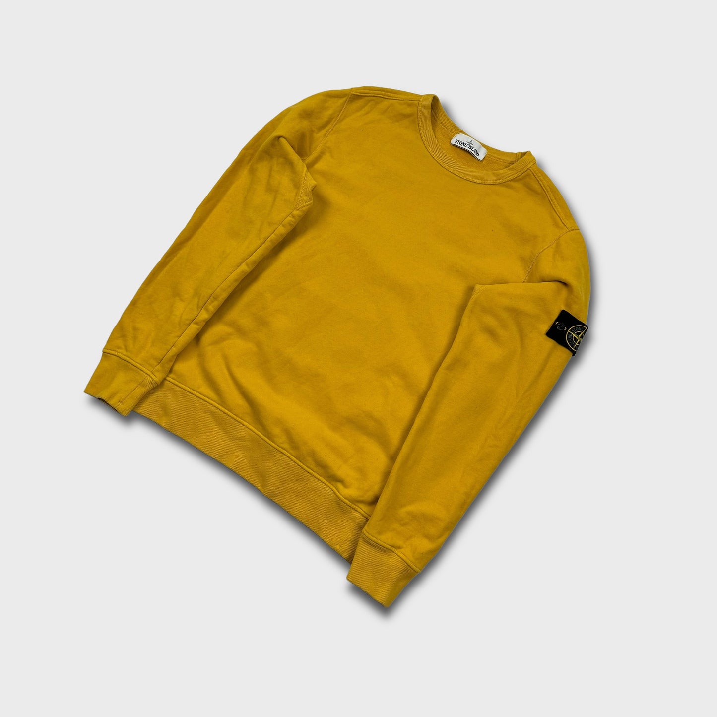 Stone Island Yellow Crewneck Sweatshirt M