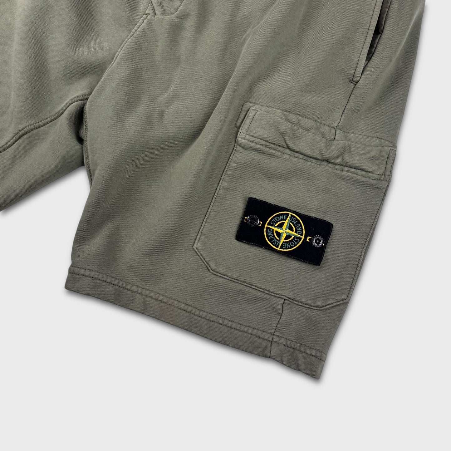 Stone Island Olive Cotton Shorts XL