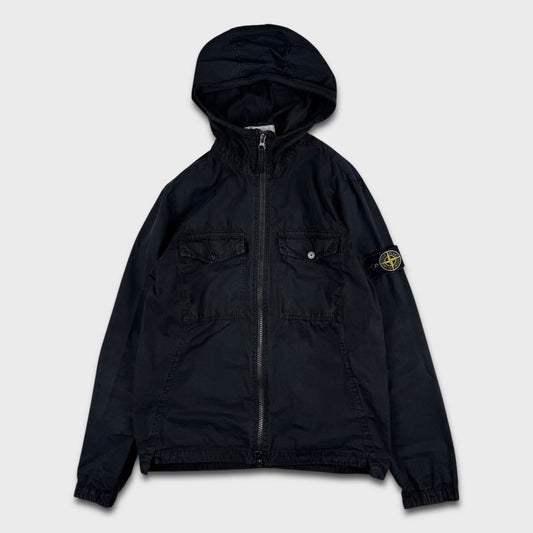 Stone Island Black Hooded Overshirt S