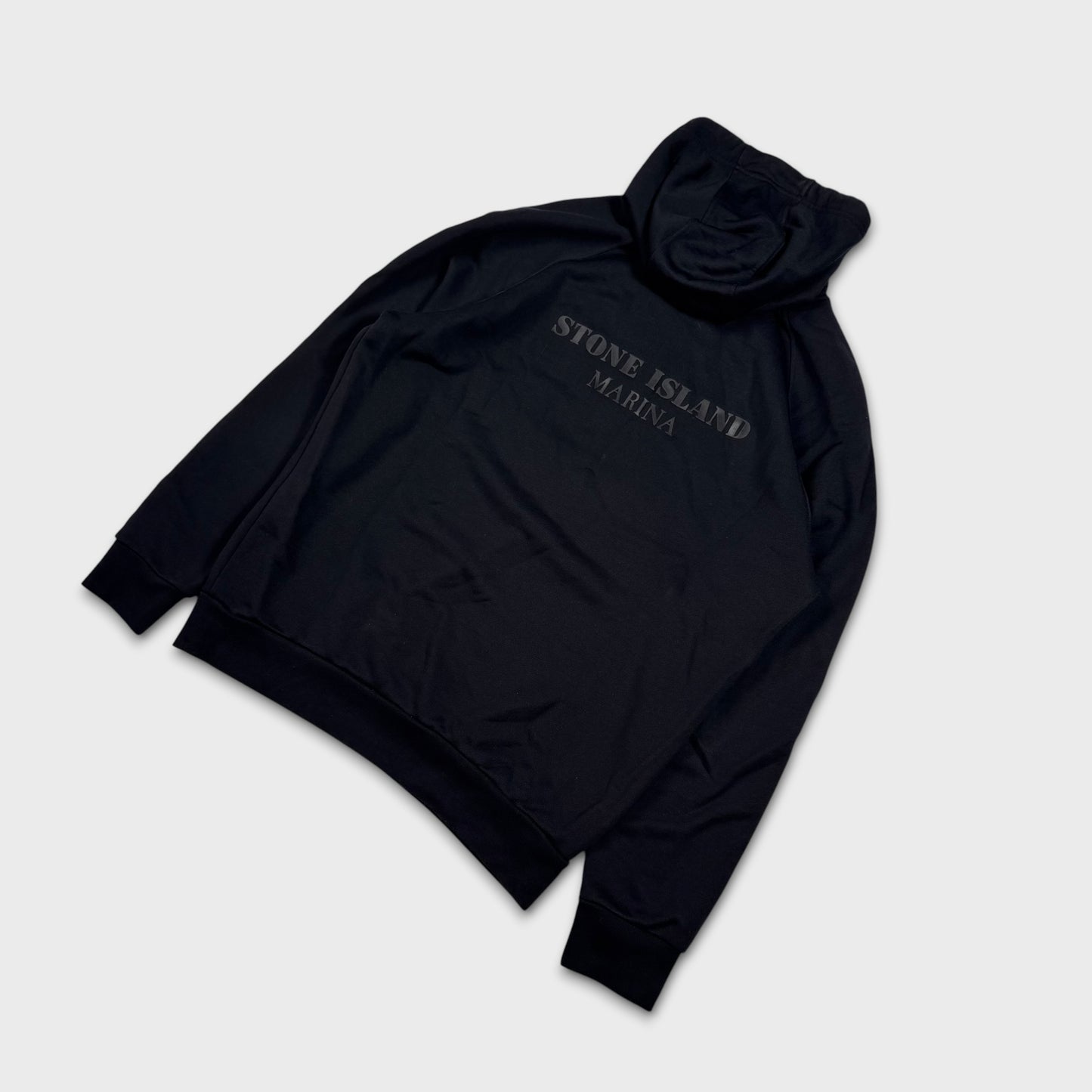 Stone Island Black Marina Hoodie L