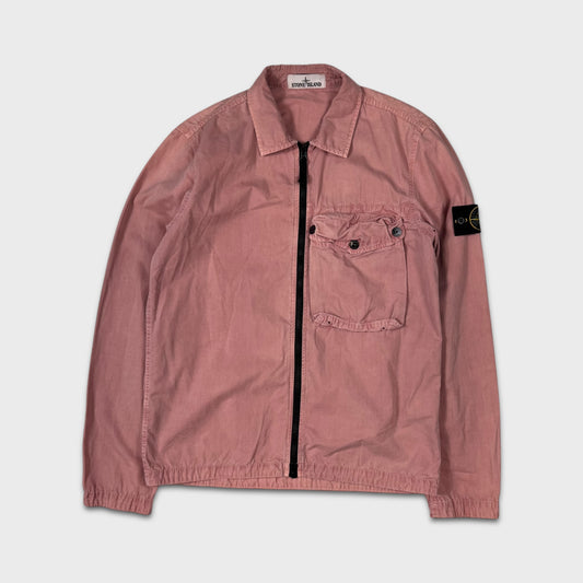 Stone Island Pink Full Zip Overshirt S