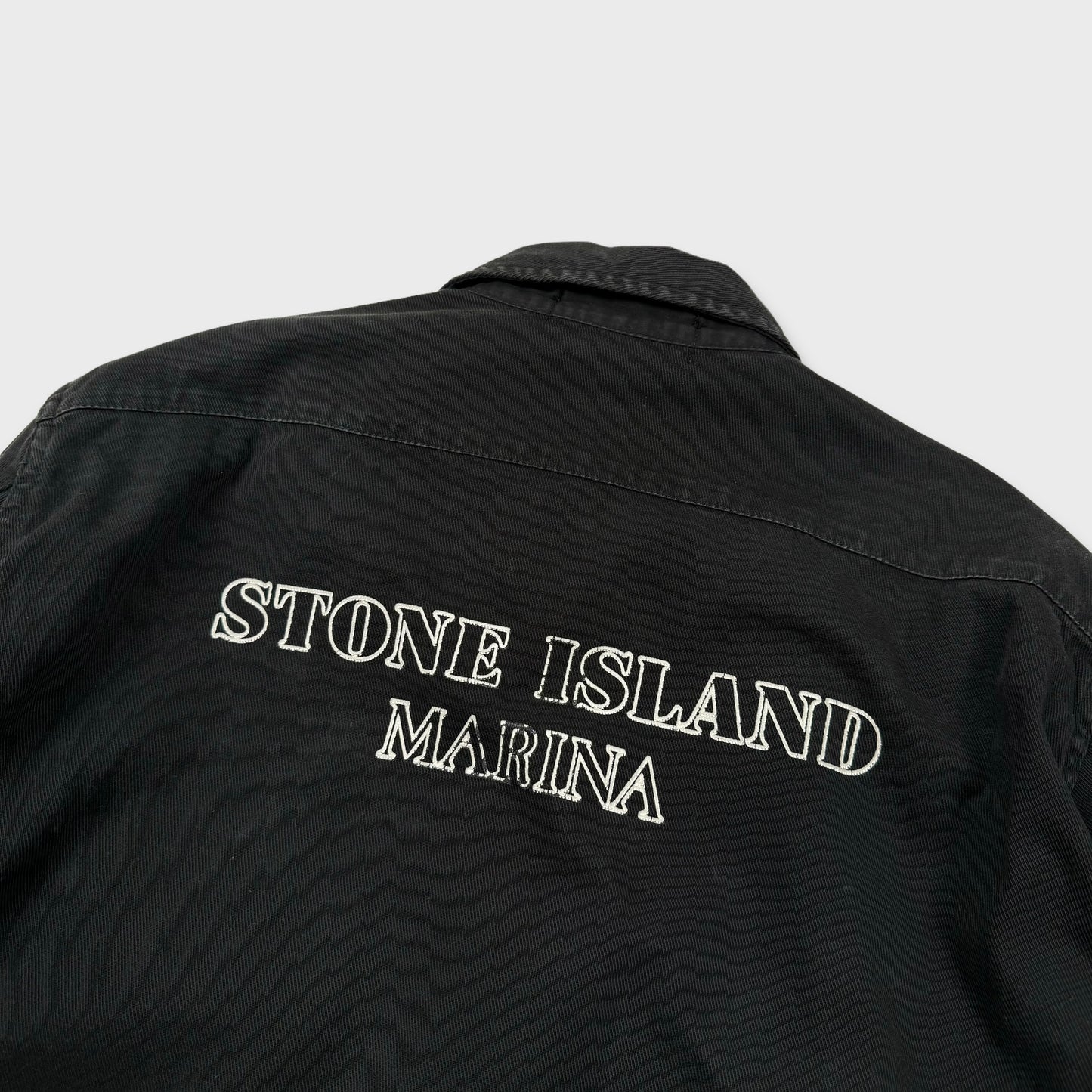 Stone Island Black Marina Overshirt Jacket M