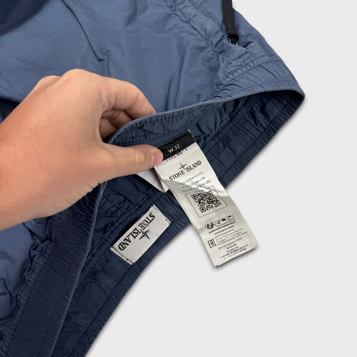 Stone Island Steel Blue Cargo Pants W32