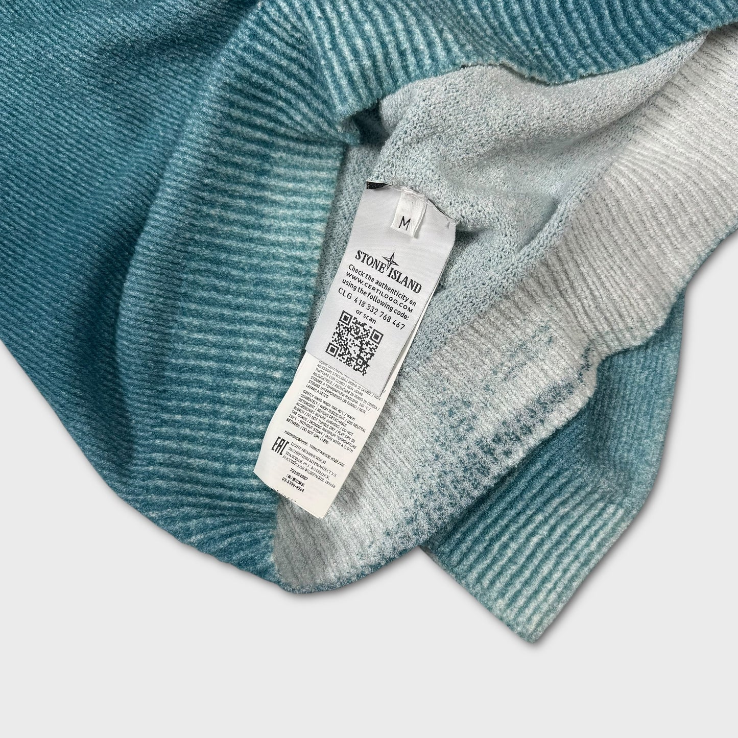 Stone Island Hand Sprayed Blue Knit M