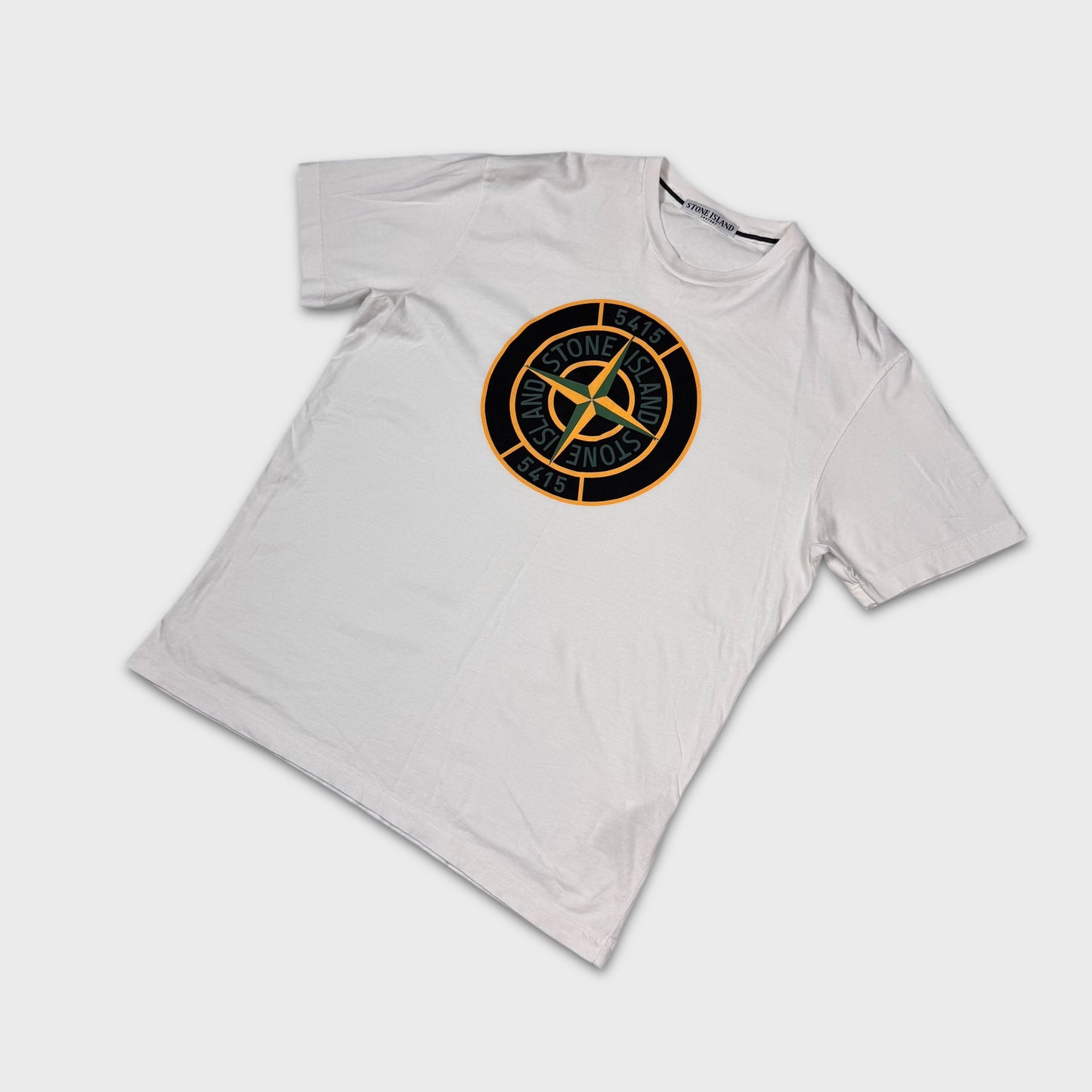 Stone Island White Compass Graphic T-Shirt XL