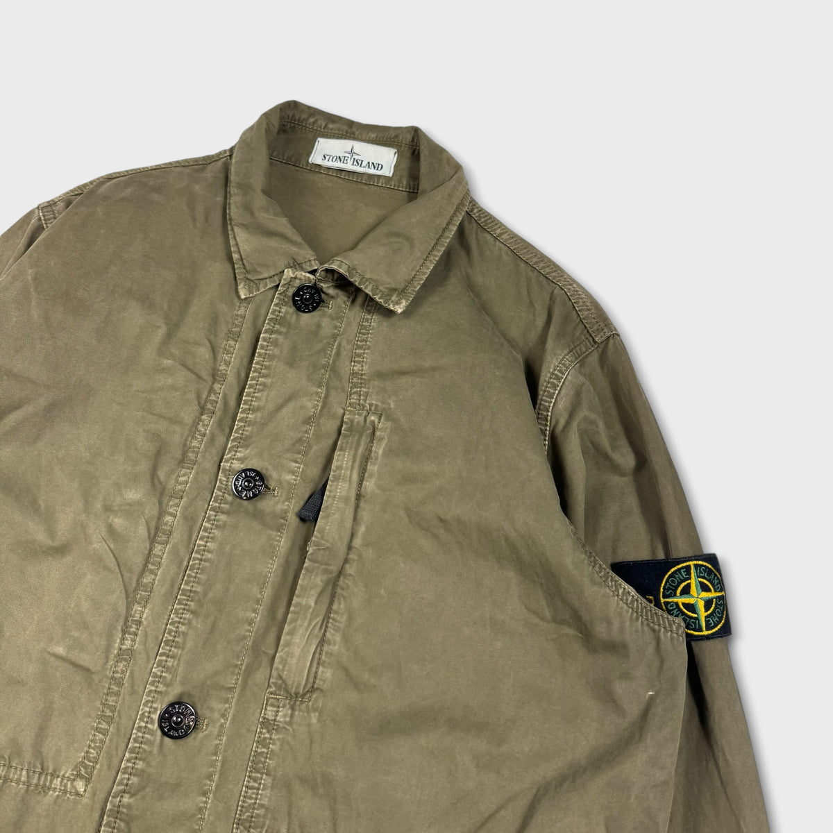 Stone Island Khaki Tela Smerigliata Jacket L
