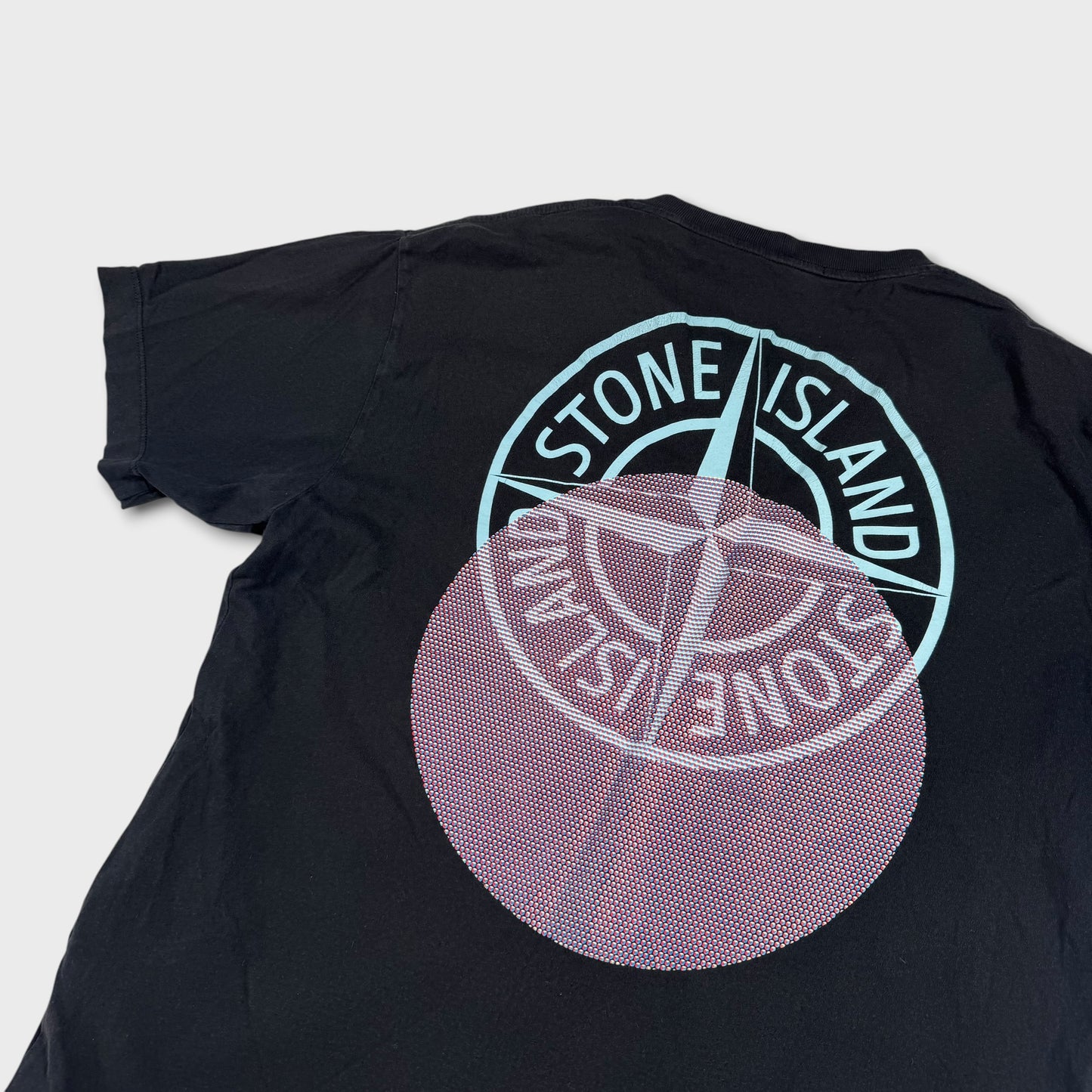 Stone Island Black Graphic T-Shirt L