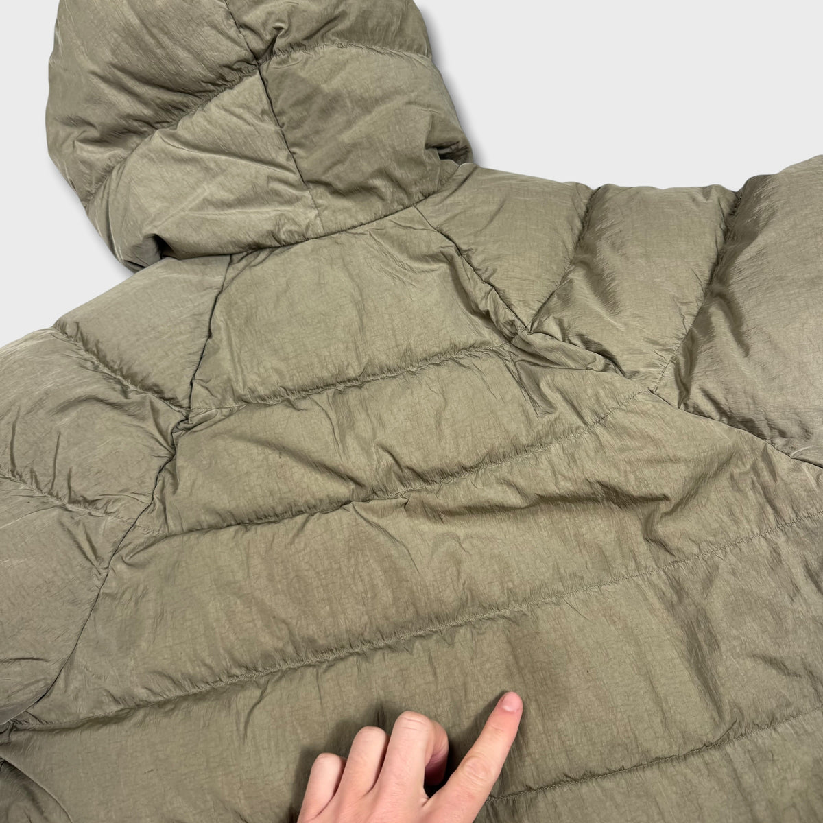 CP Company Eco Chrome-R Goggle Hood Puffer Jacket M