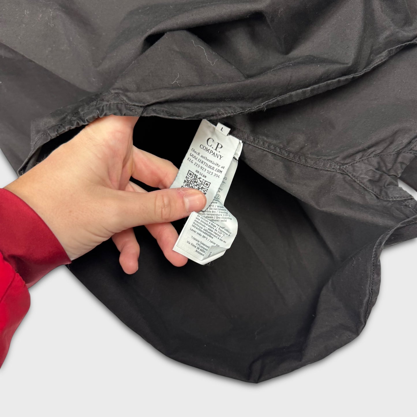 CP Company Black Full Zip Lens Overshirt L