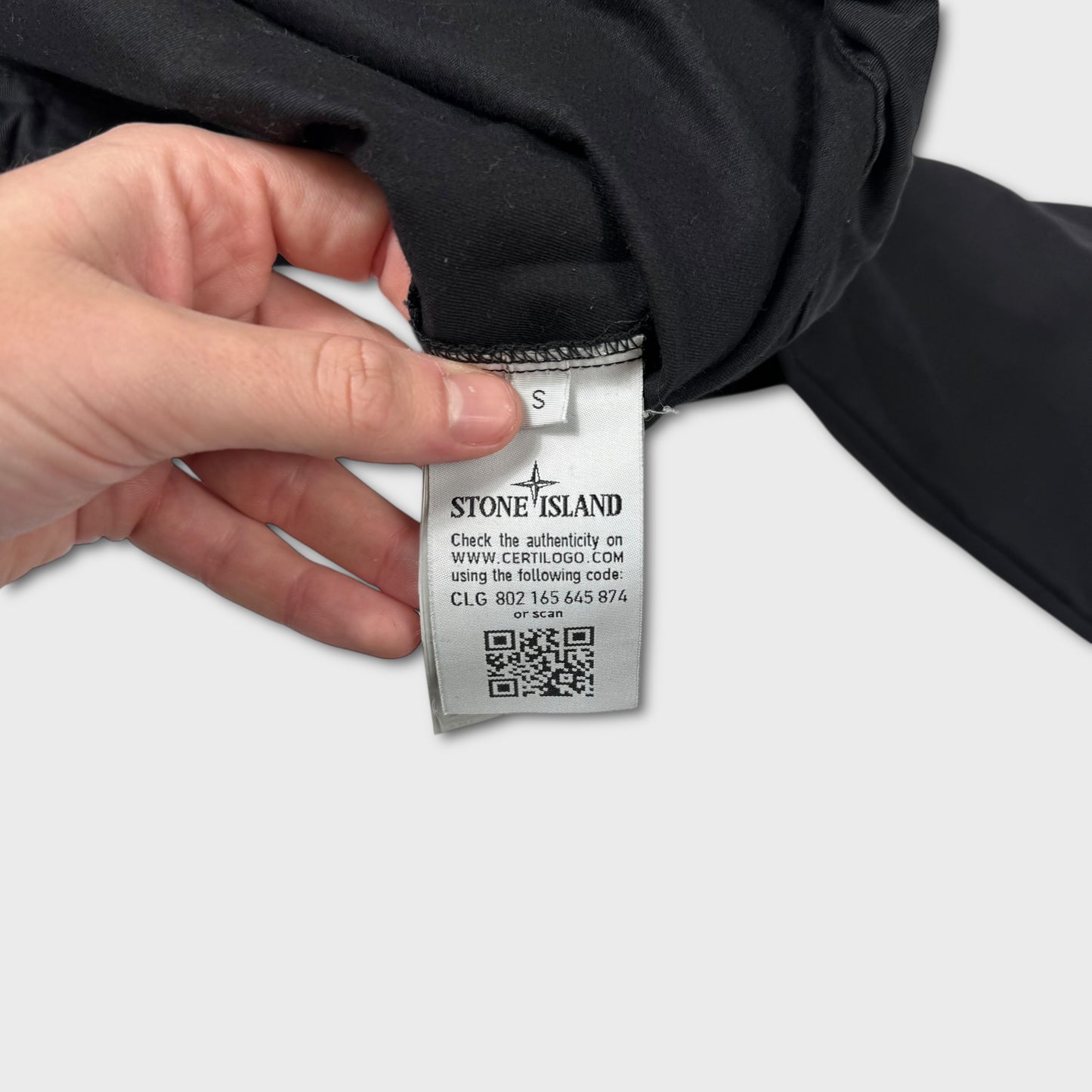 Stone Island Black Pullover Smock Jacket S