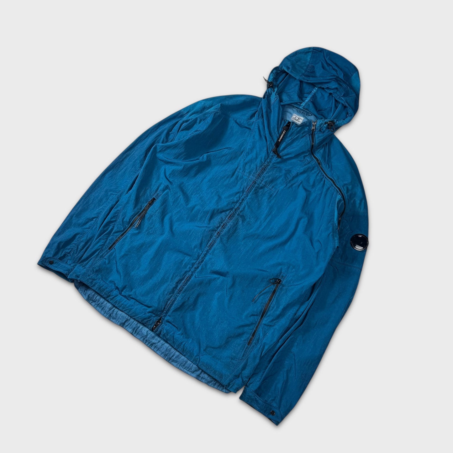 CP Company Blue Nylon Chrome Lens Jacket XL