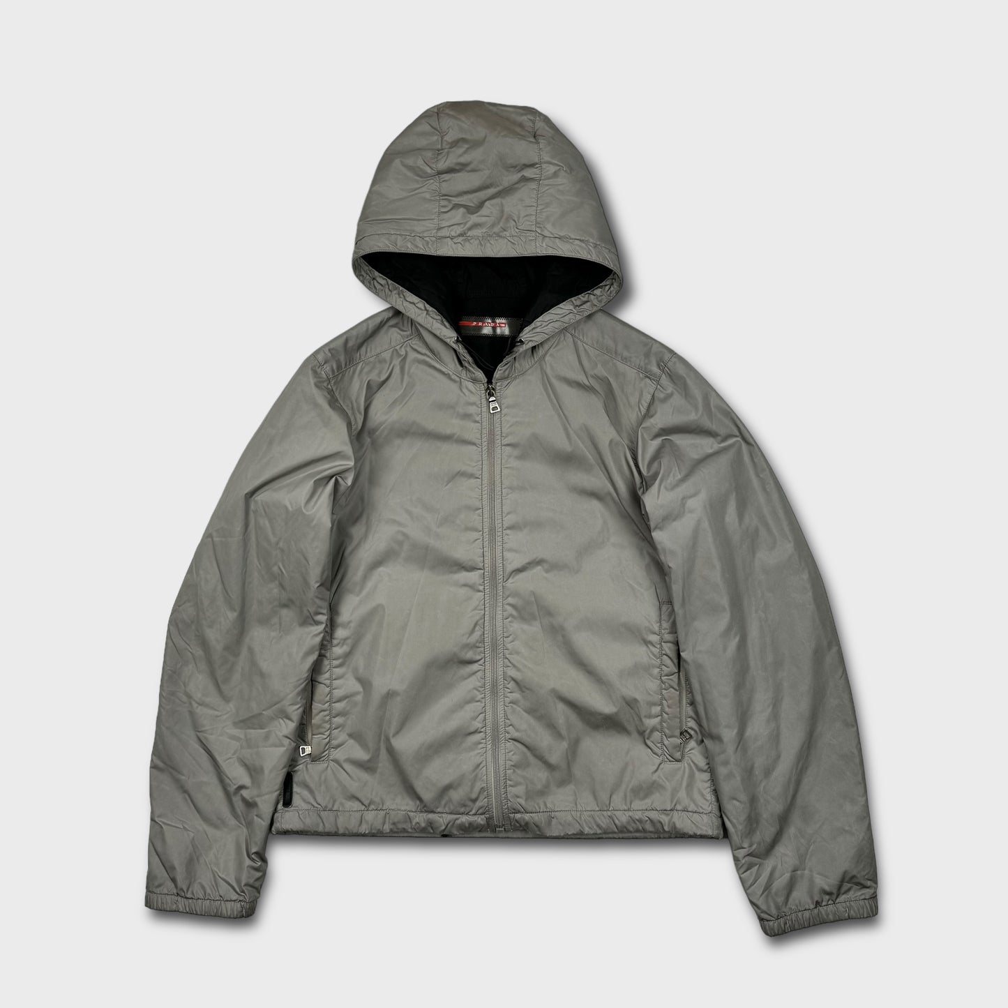 Prada Sport Slate Grey Nylon Padded Jacket M